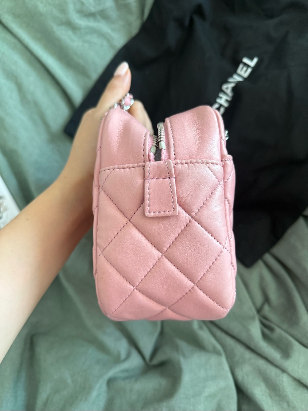 CHANEL Quilted Pink Lambskin Camera Bag - Picture 11 of 15